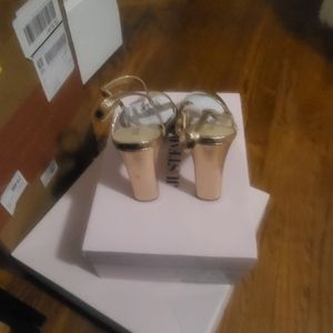 Rose gold sandals 9.5 never worn